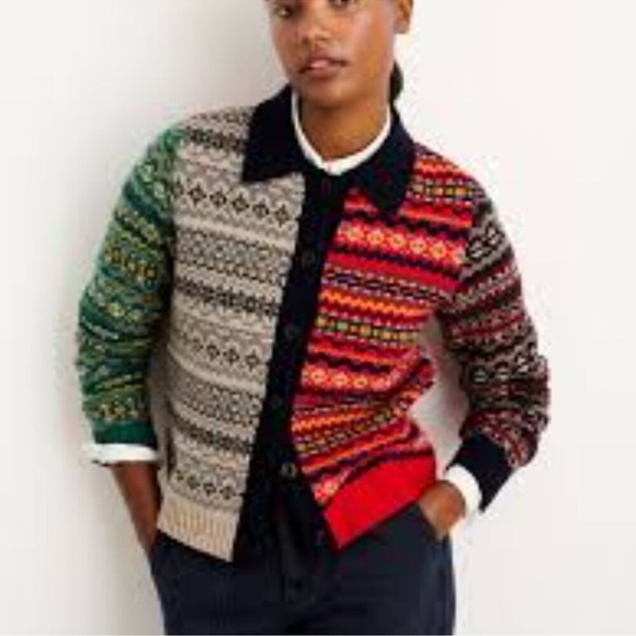 Alex Mill fair isle color block Cardigan - Picture 4 of 11